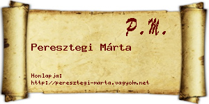 Peresztegi Márta névjegykártya
